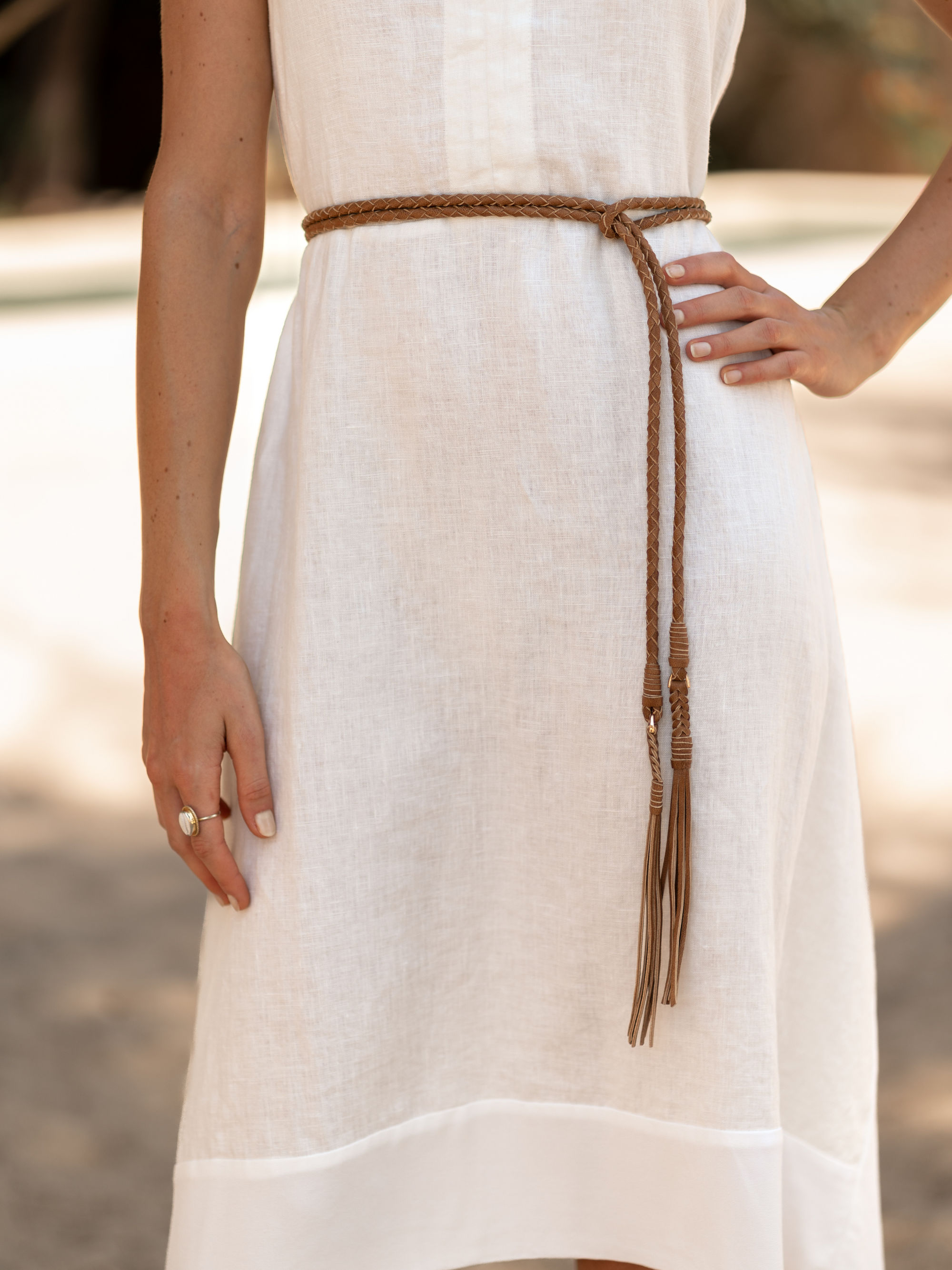 Image features Sierra Leather Belt in Cacao