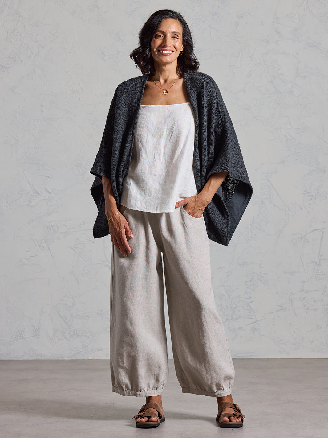 Bloom Cotton Shrug Charcoal