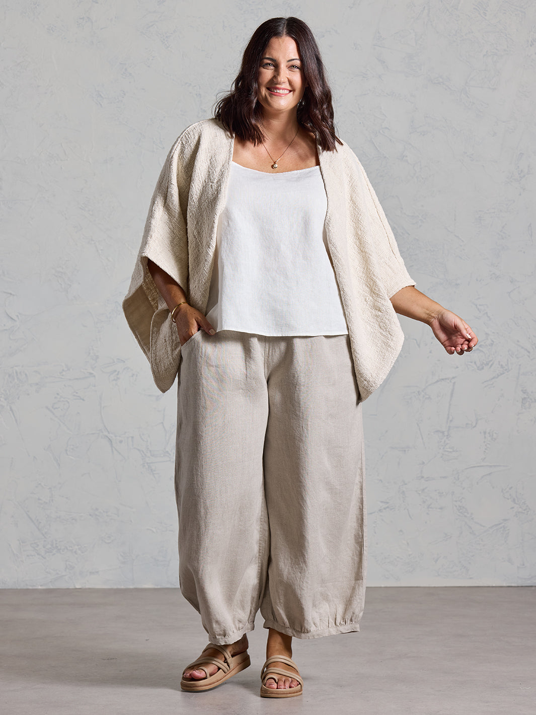 Bloom Cotton Shrug Ecru