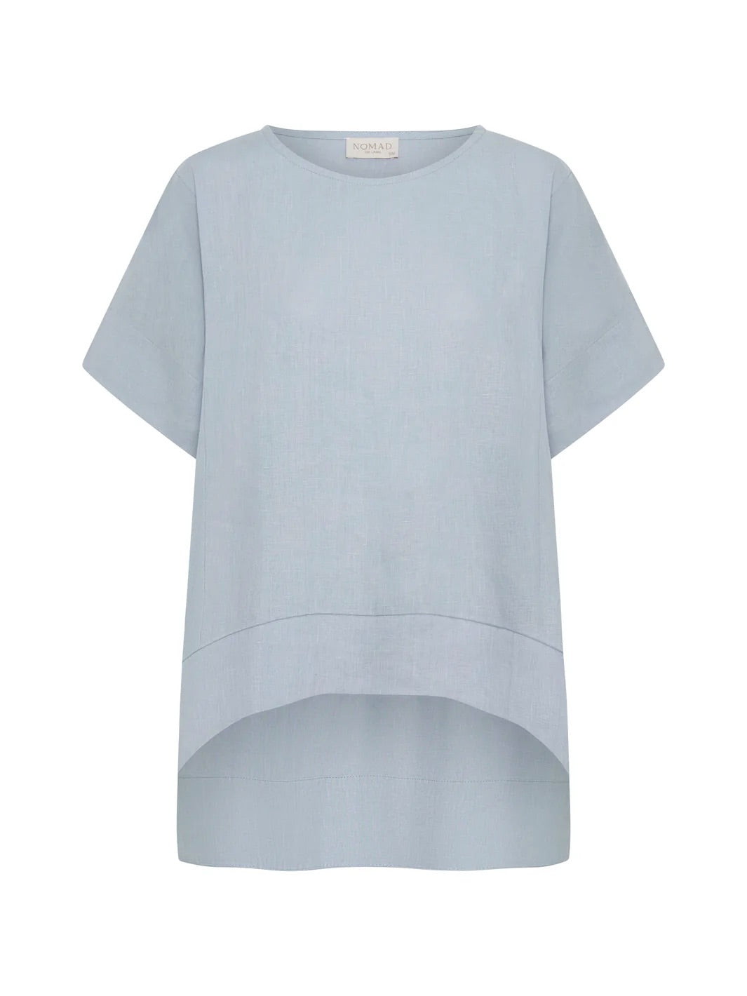 Costa French Linen and Cotton Top Slate Blue