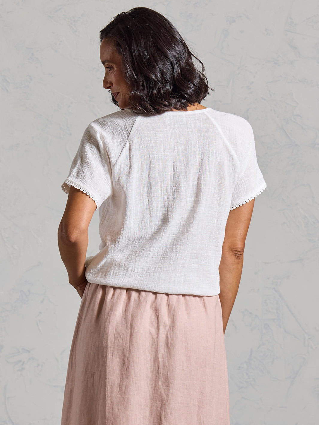 Daisy Organic Cotton Blouse Ivory