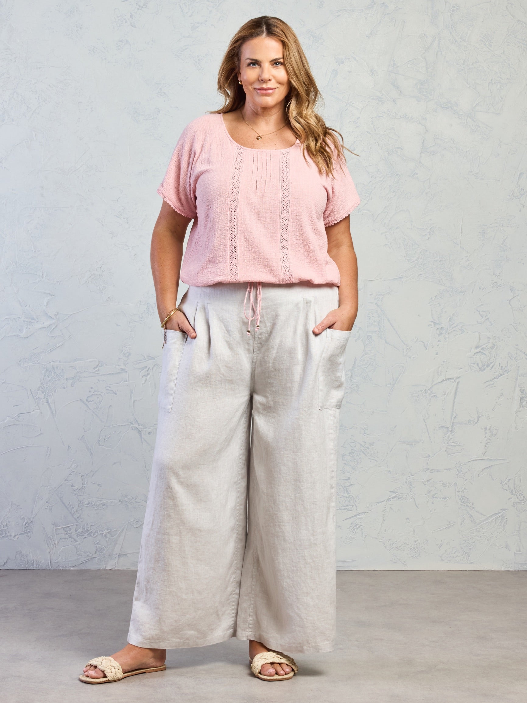 Daisy Organic Cotton Blouse Dusty Pink