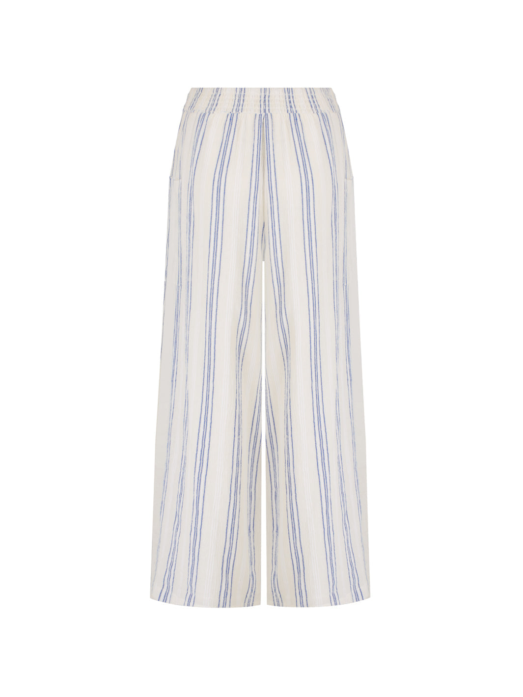 Milos Cotton Trousers Azure Stripe