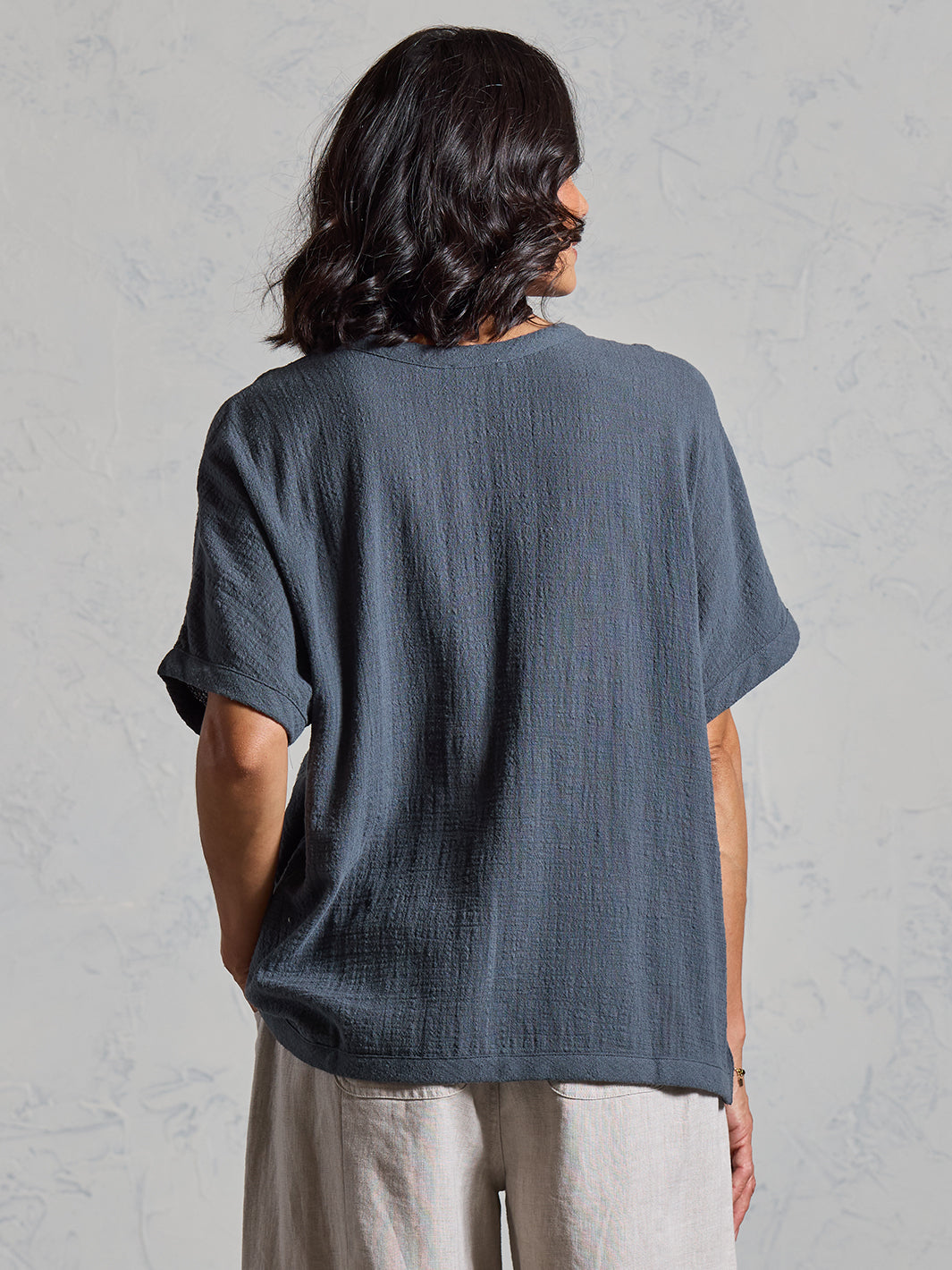 Montego Cotton Top Charcoal