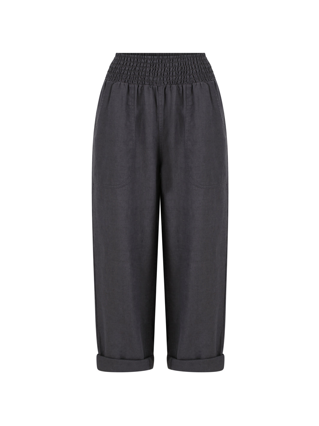 Nautical French Linen Pants Charcoal