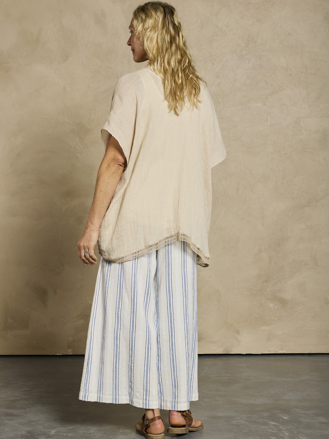 Rhea French Linen Kimono Stone