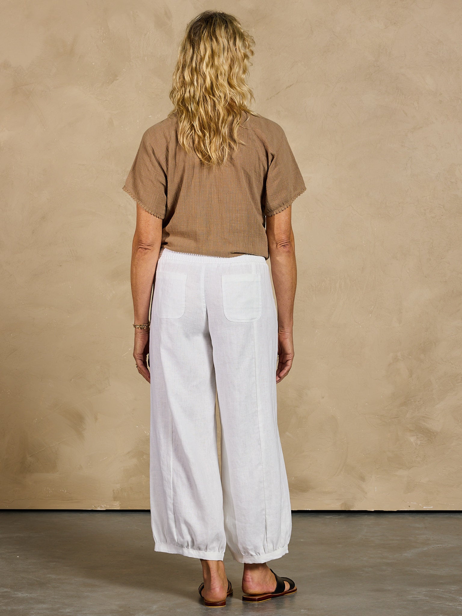 Sadhu French Linen Trousers White