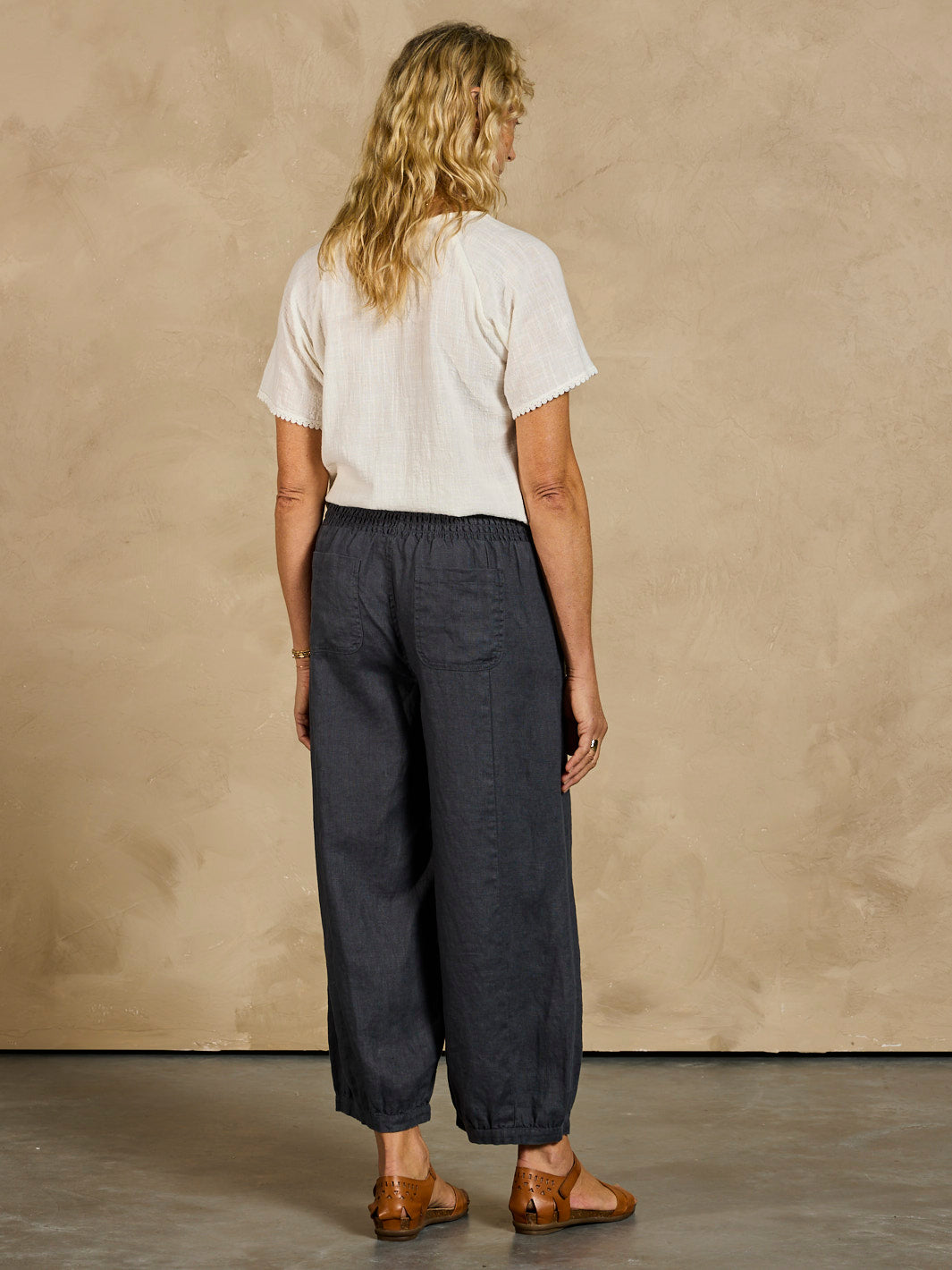 Sadhu French Linen Trousers Charcoal