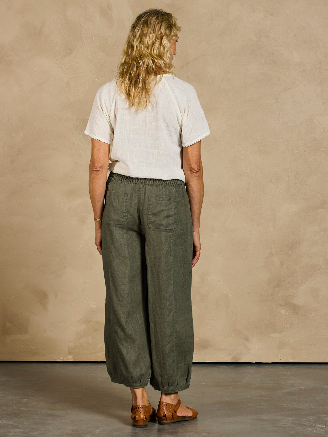 Sadhu French Linen Trousers Olive
