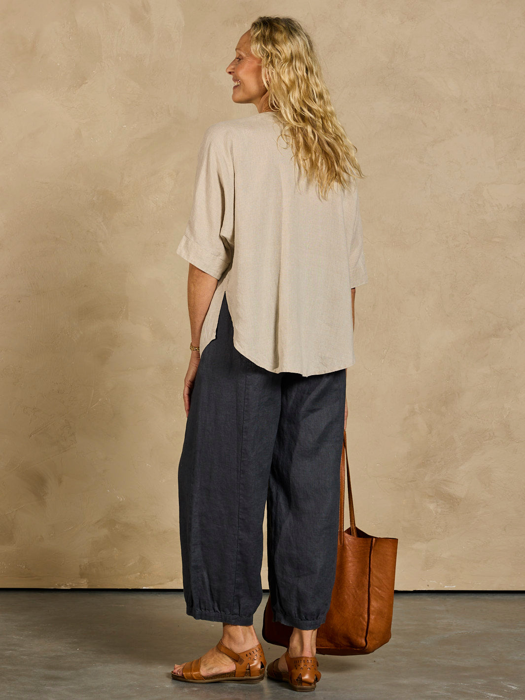 Dune French Linen Shirt Almond