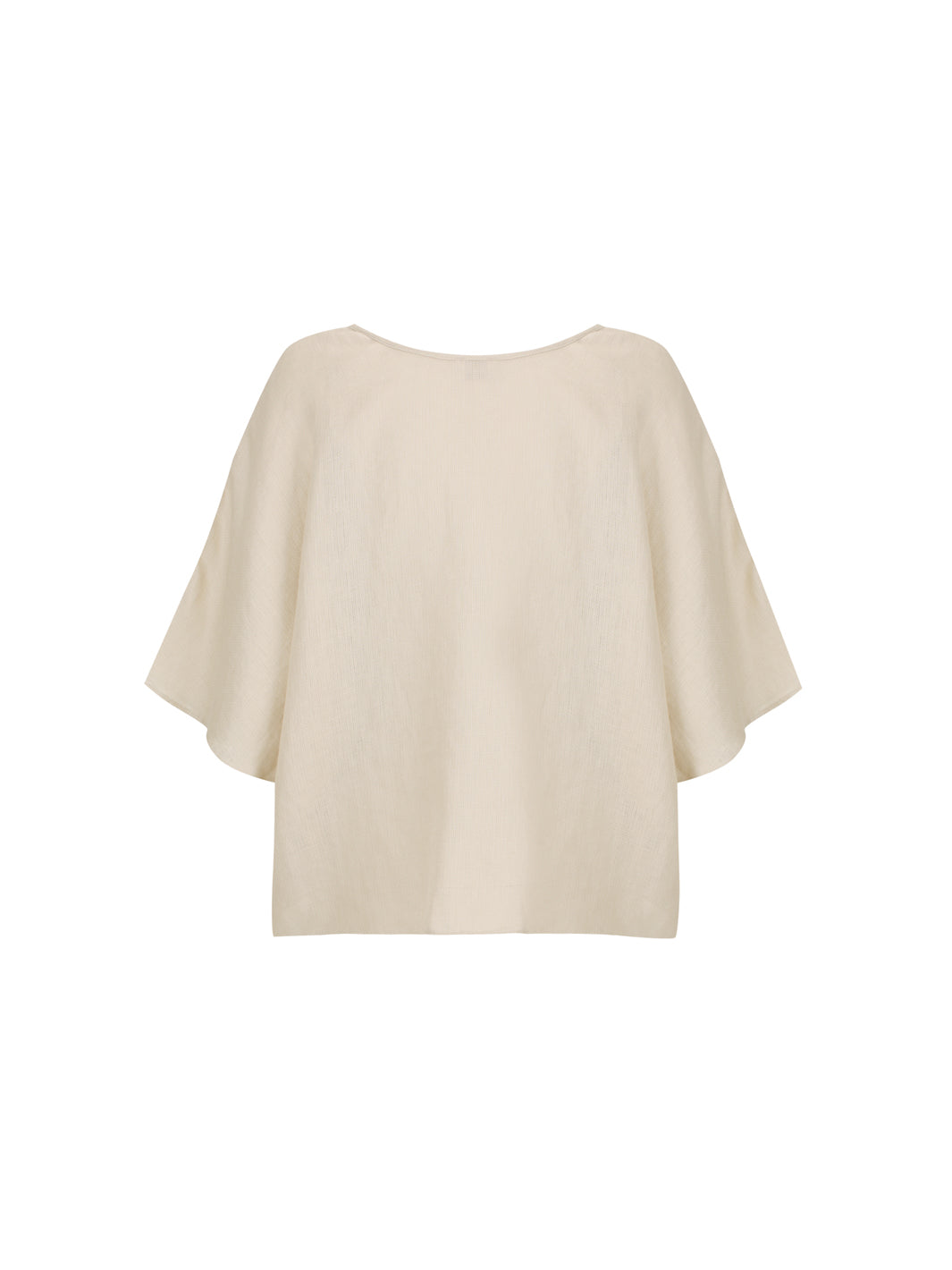 Beige poncho on a white background