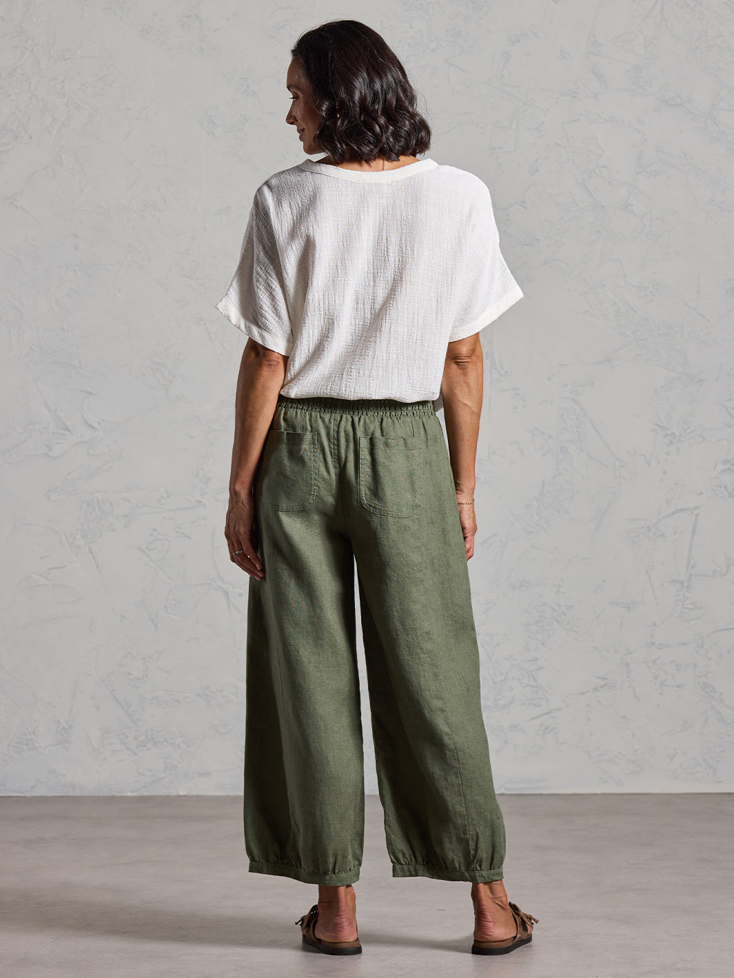 Sadhu French Linen Trousers Olive