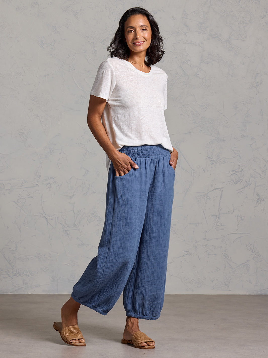 Sadhu Cotton Trousers Aegean Blue