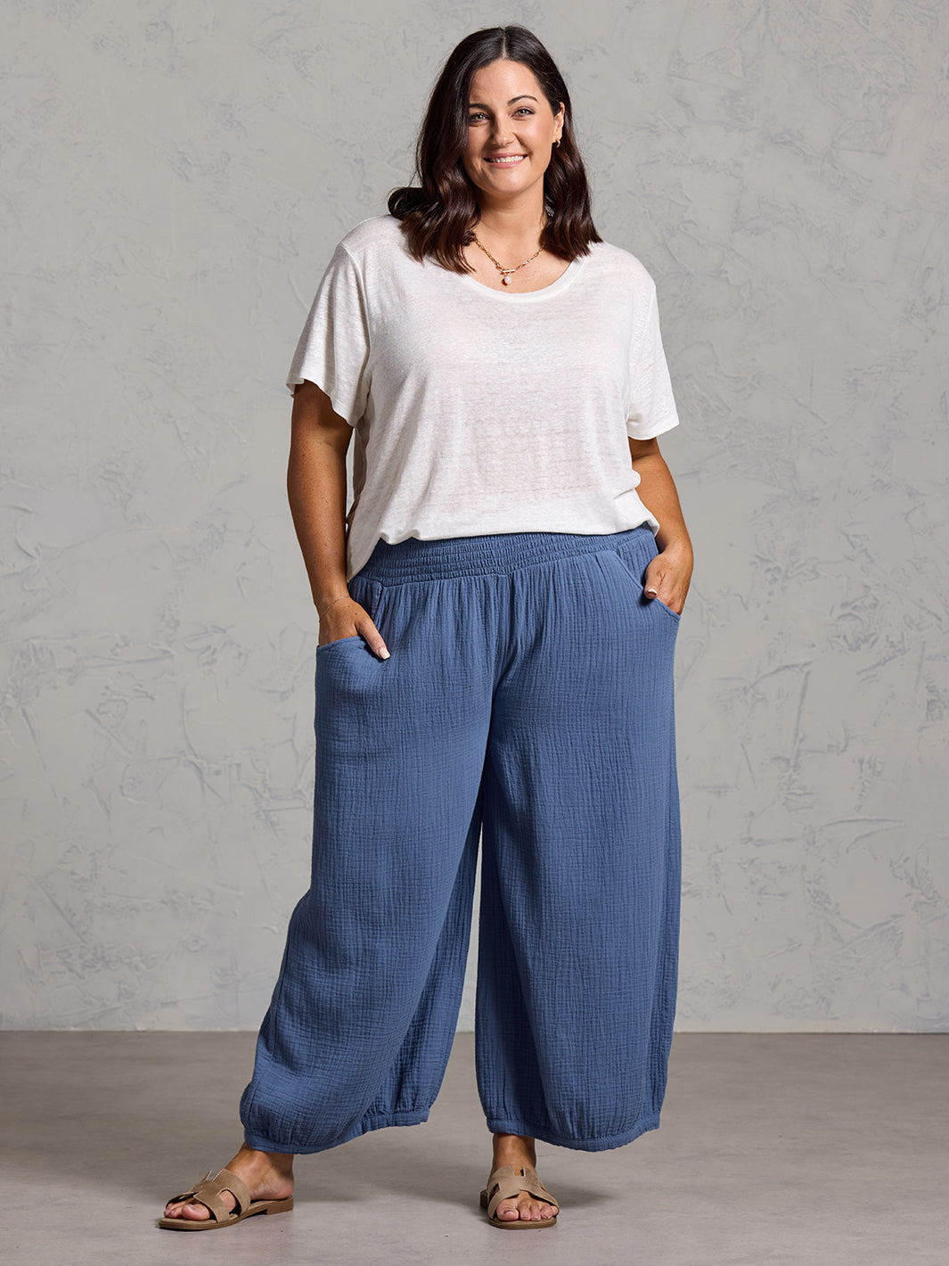 Sadhu Cotton Trousers Aegean Blue