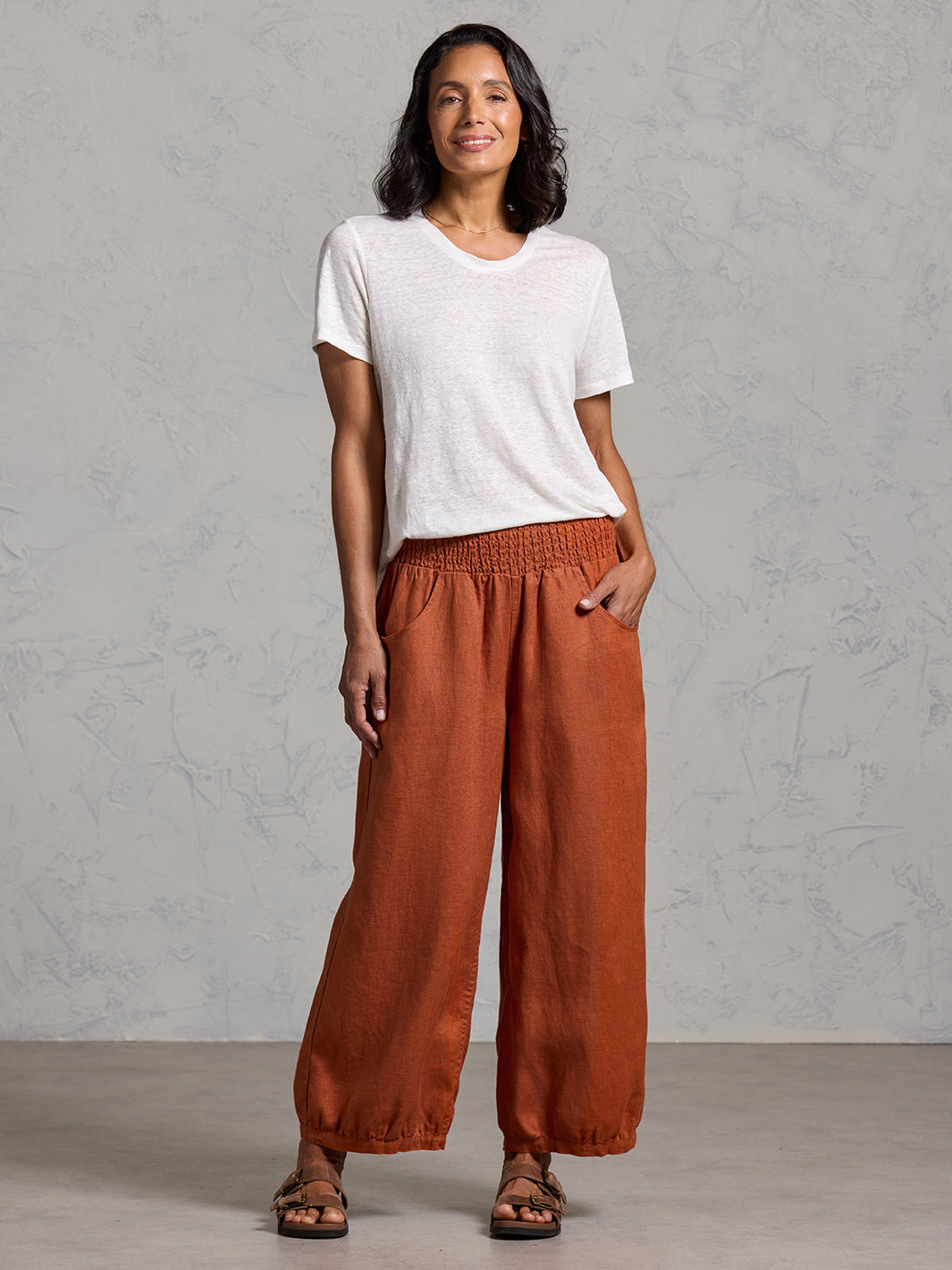 Sadhu French Linen Trousers Rust