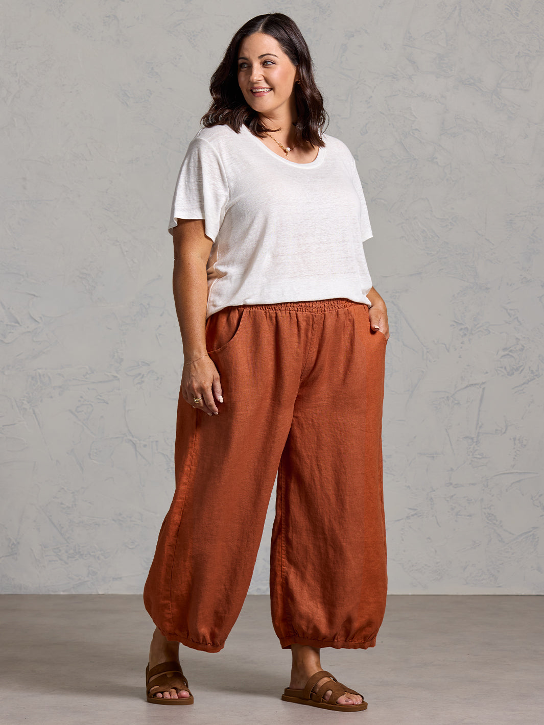 Sadhu French Linen Trousers Rust