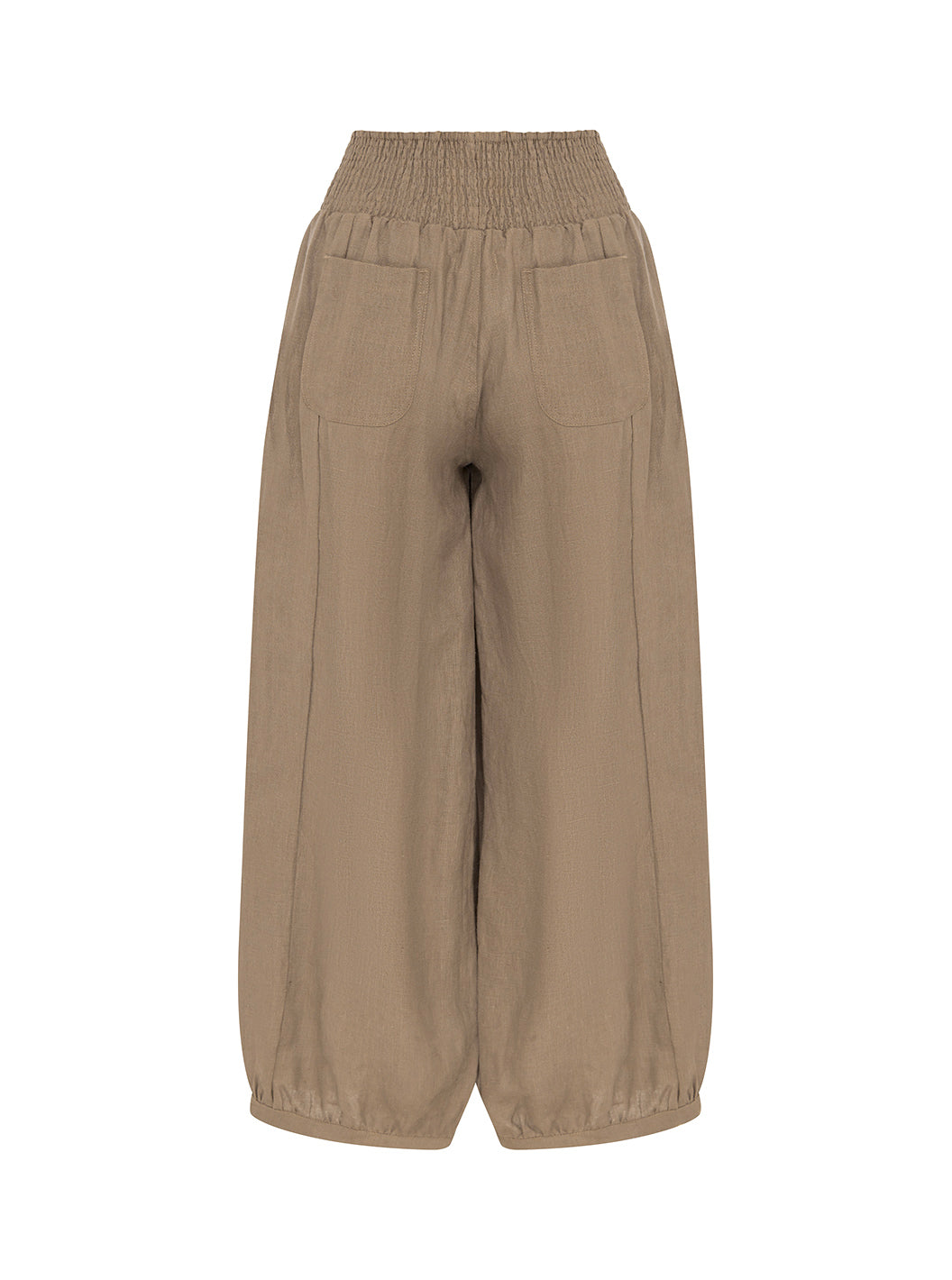 Brown pants on a white background.