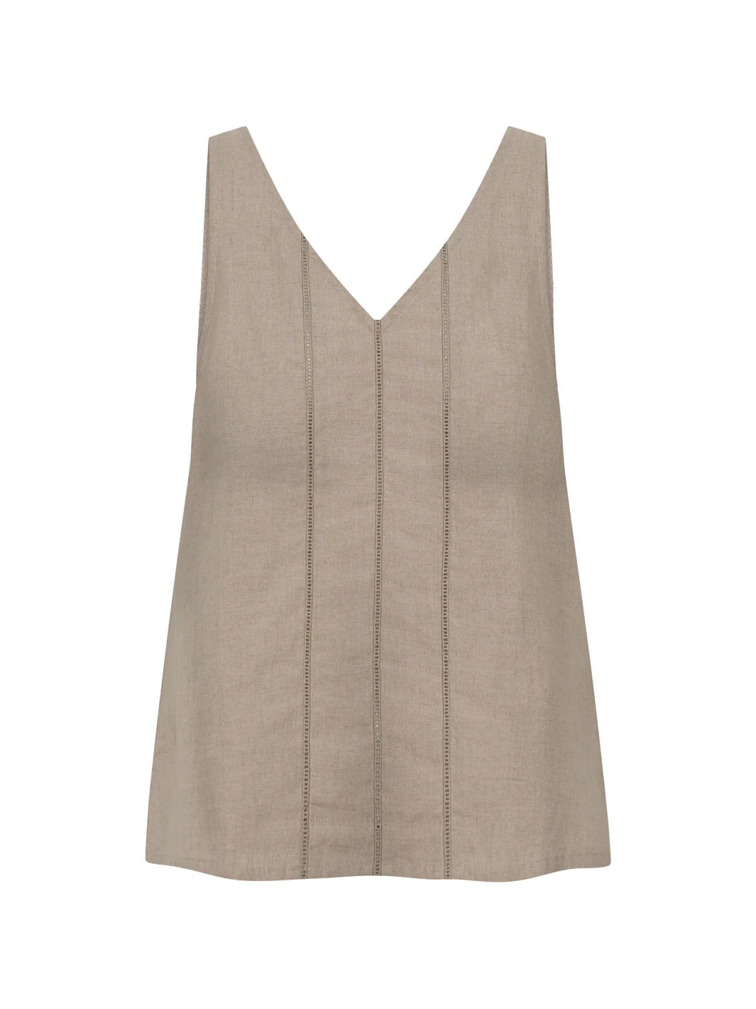 Giana Linen Top Almond