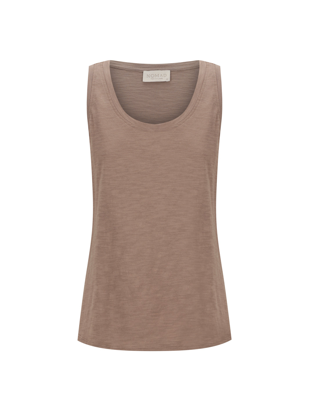 Brown tank top on a white background