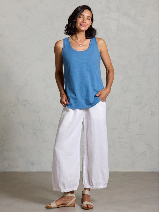 Yarra Cotton Tank Top Aegean Blue