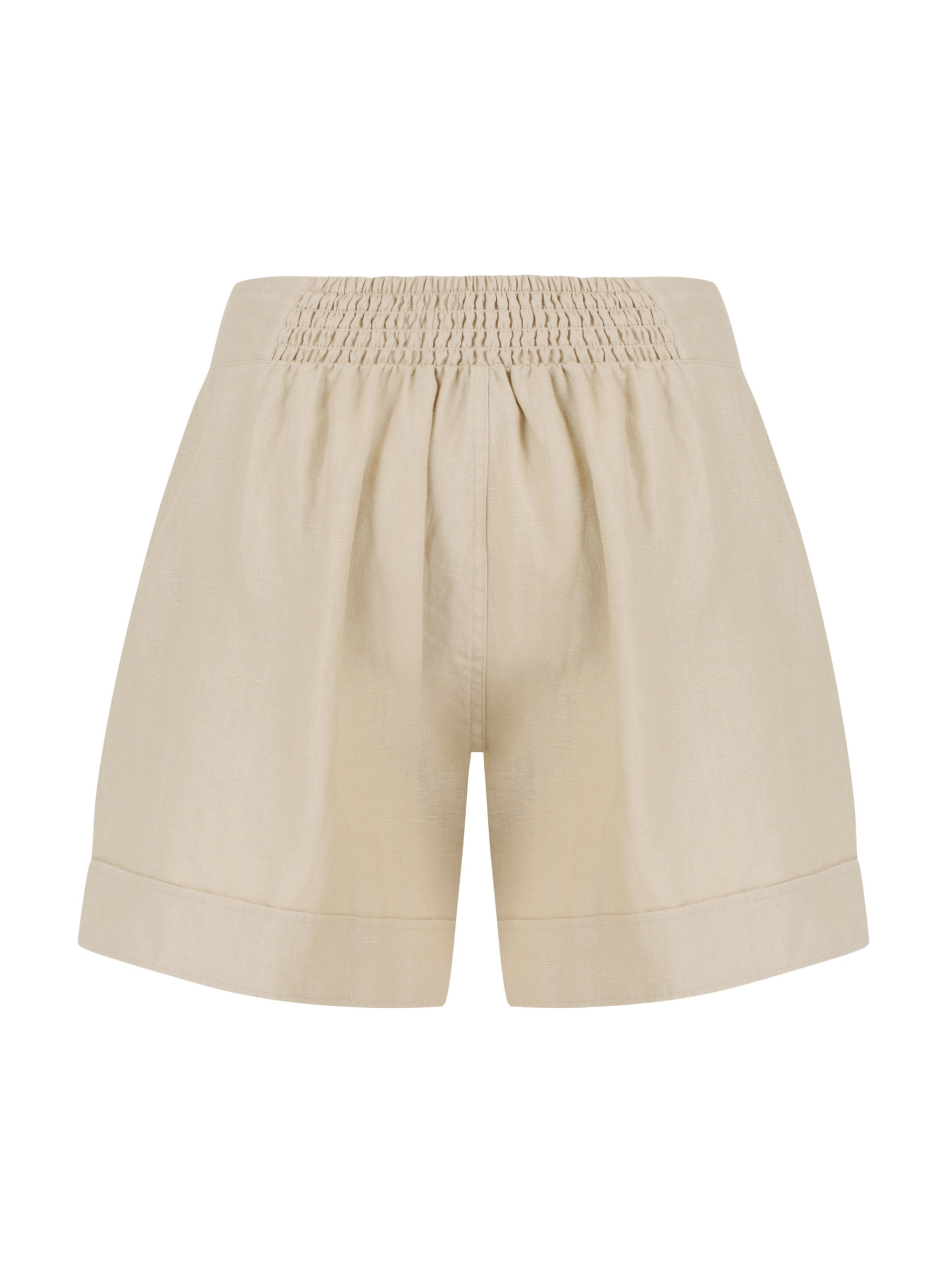 Paros French Linen Shorts Stone