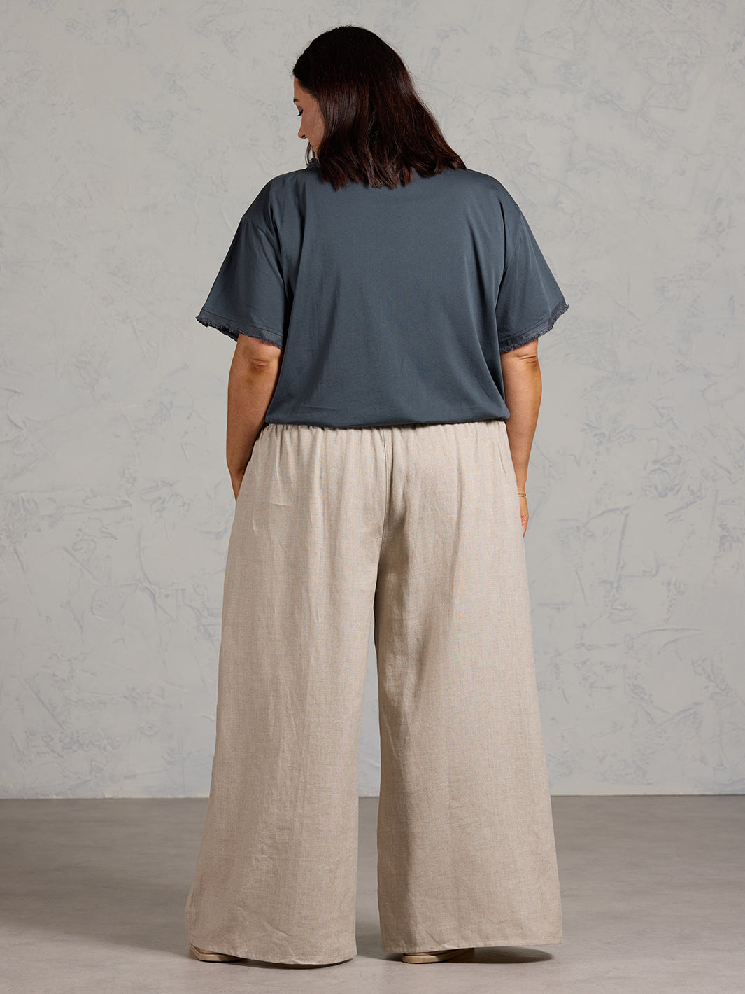 Vivre French Linen and Cotton Blouse Charcoal