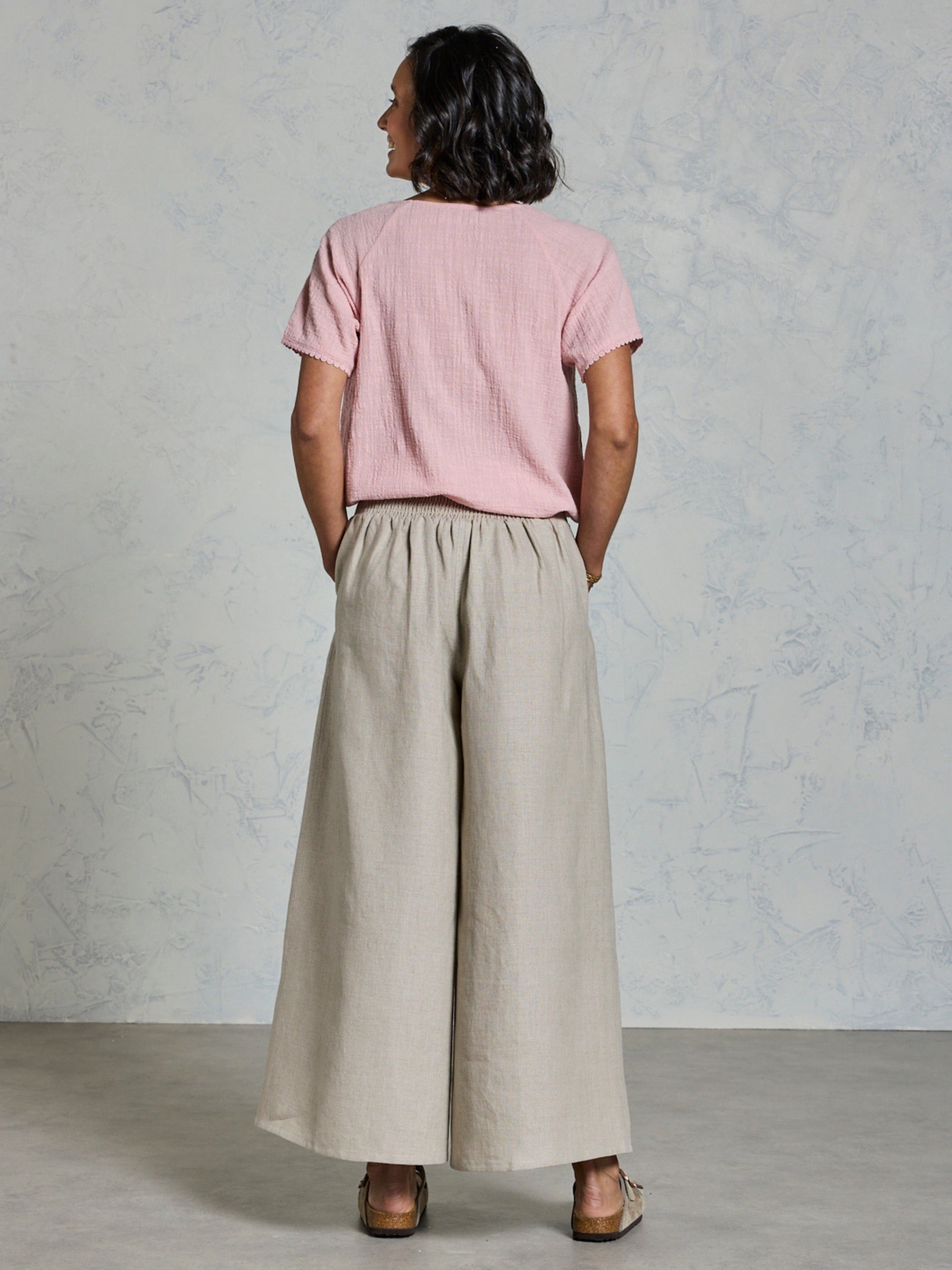 Portillo Linen Trousers Flax