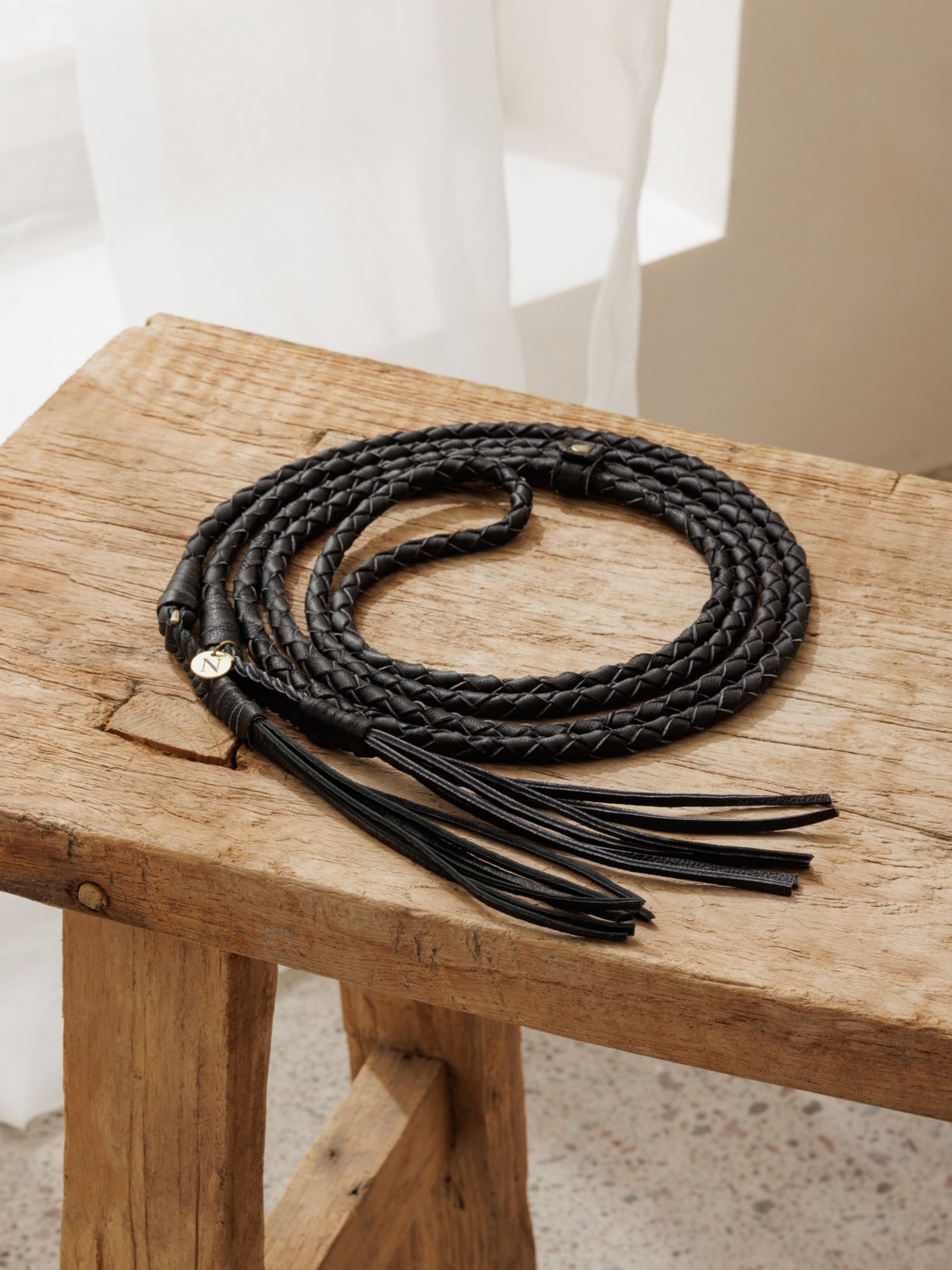 Image features Sierra Leather Belt in Black