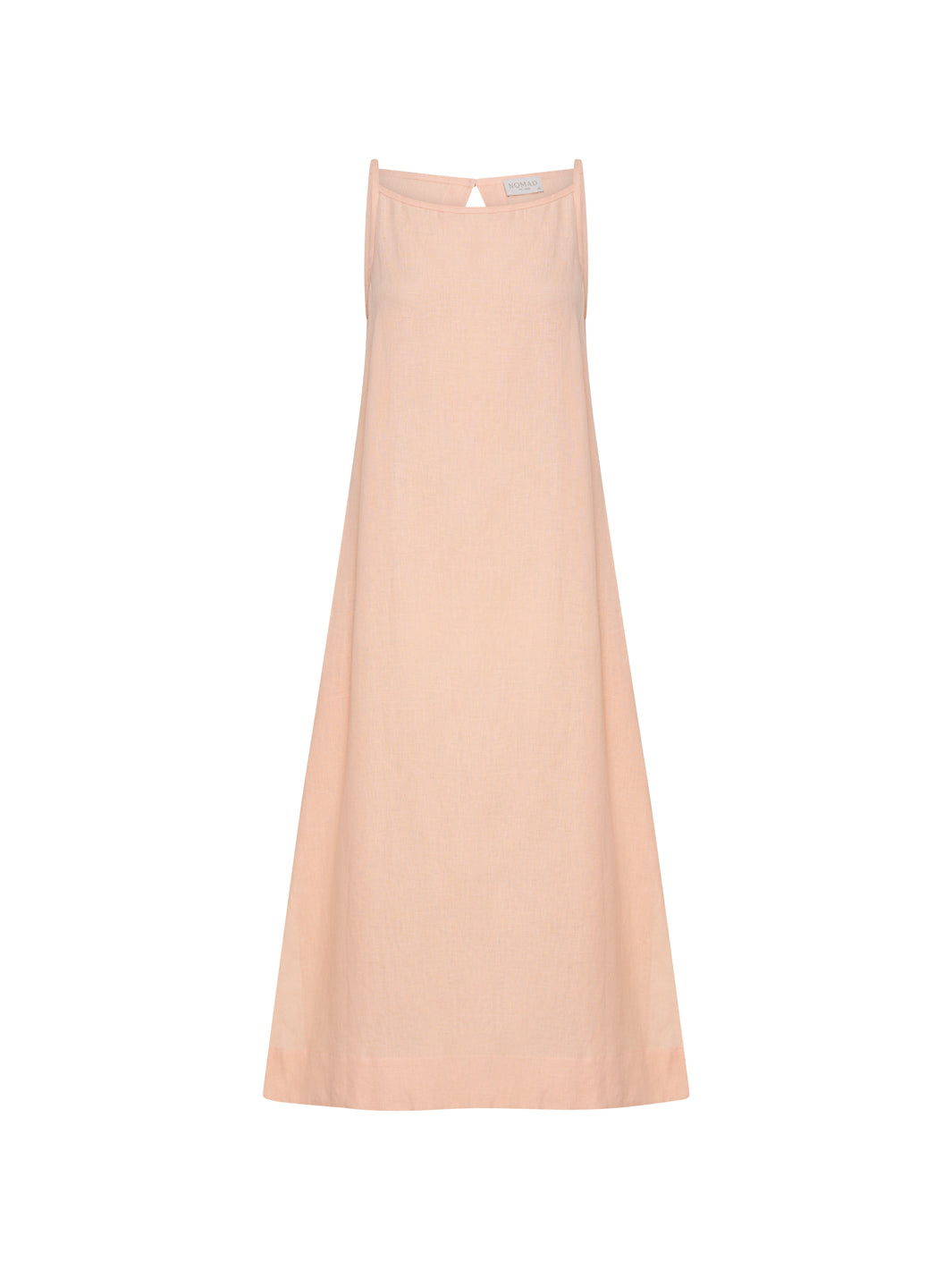 Image features Peony Linen Dress in Coral