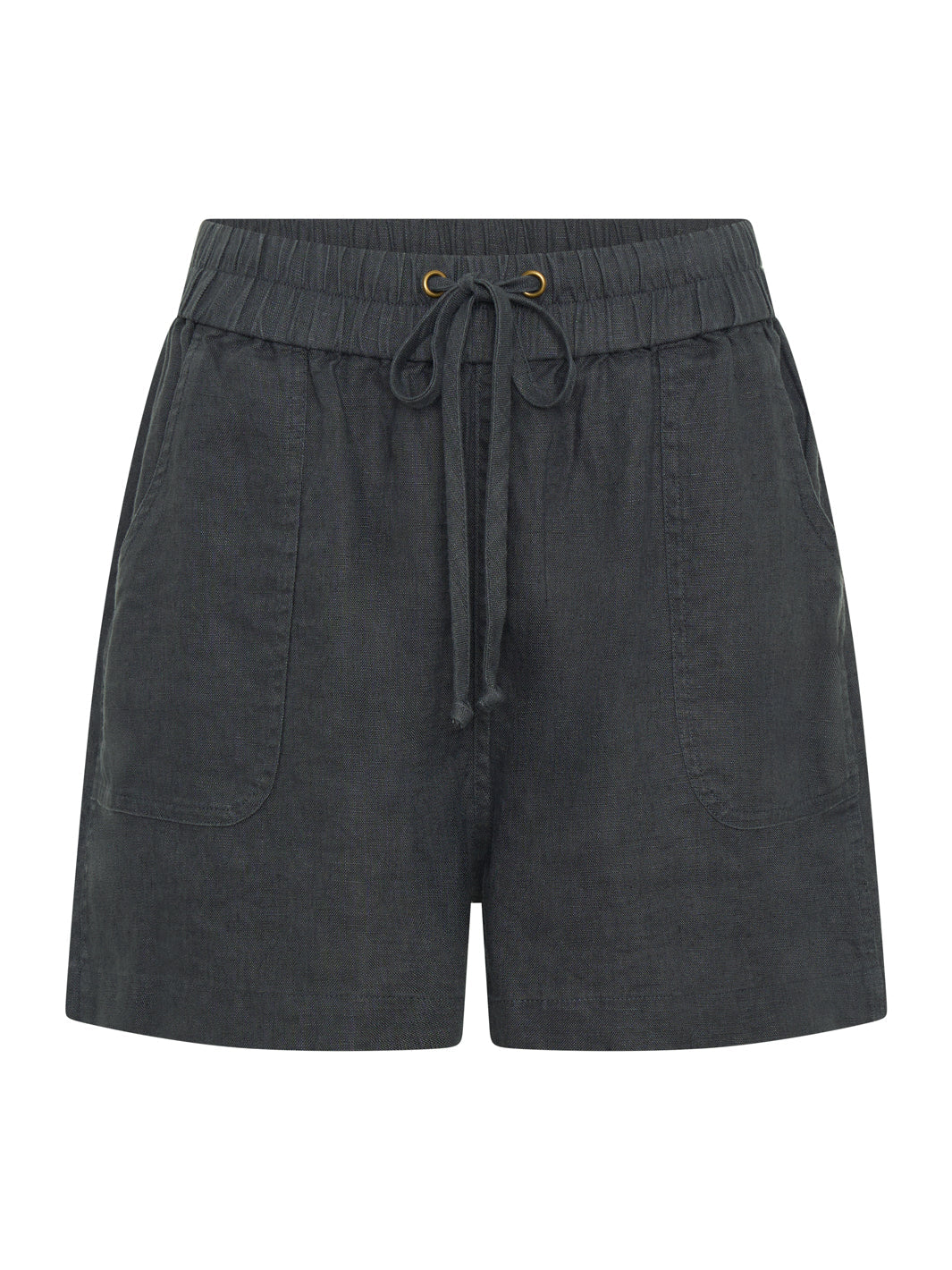 Anika Linen Shorts Charcoal