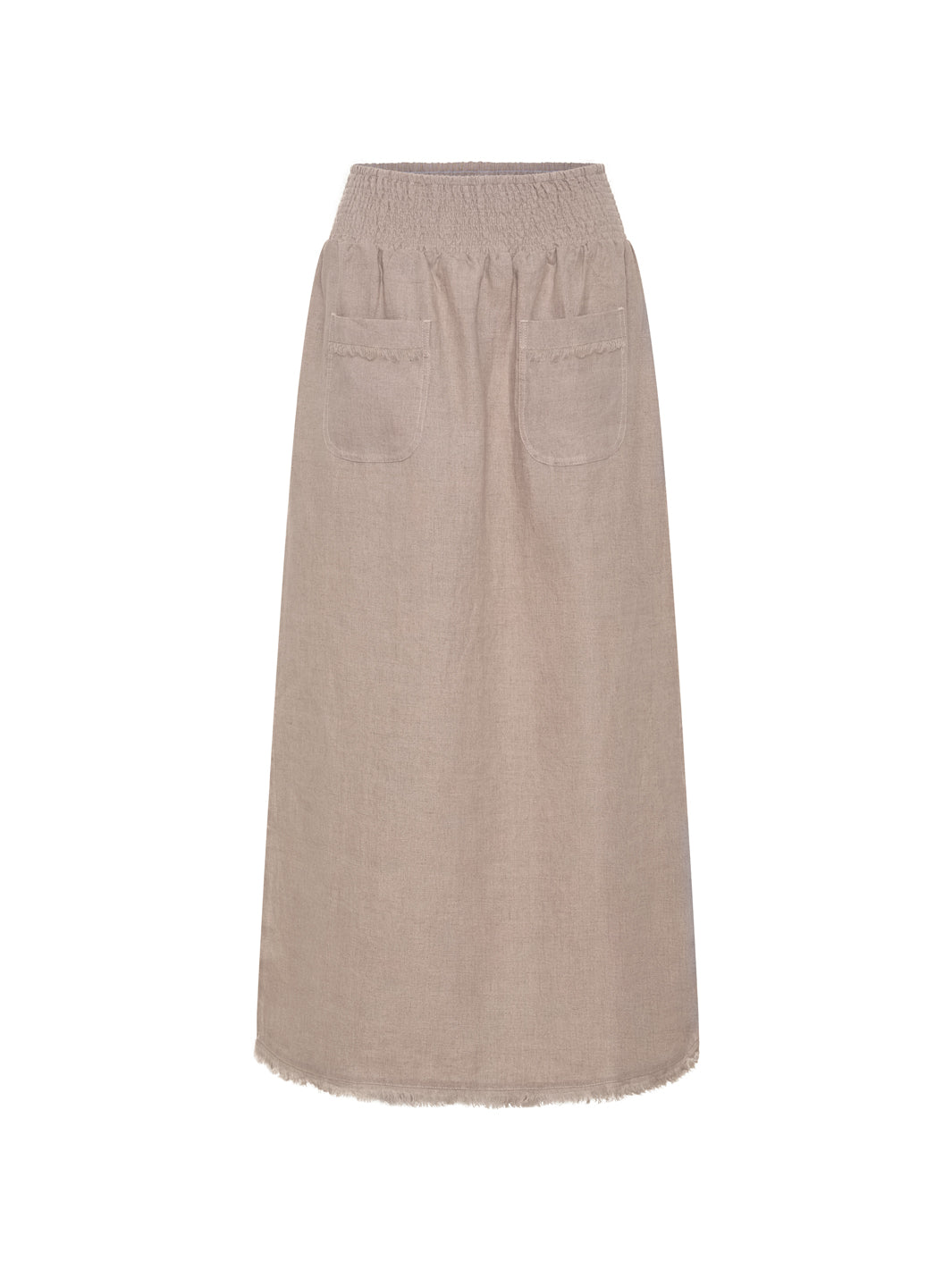 Beige skirt on a white background