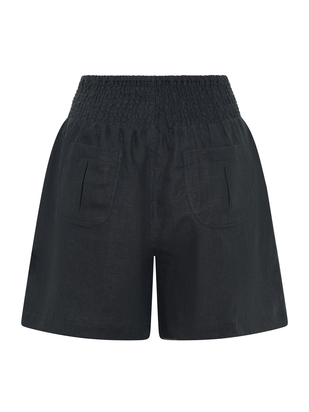 Mae French Linen Shorts Charcoal