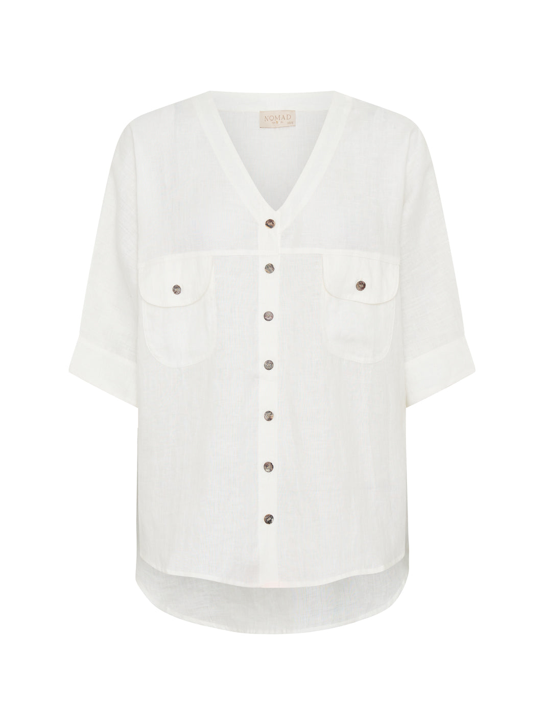 Dune French Linen Shirt White