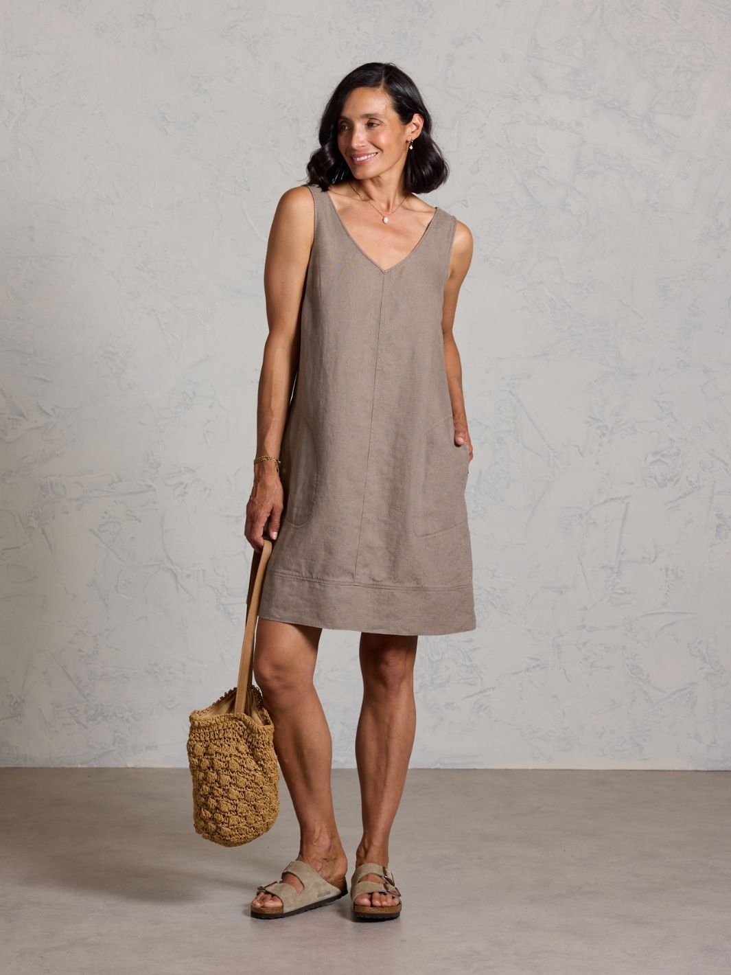 Beachcomber French Linen Dress Elm