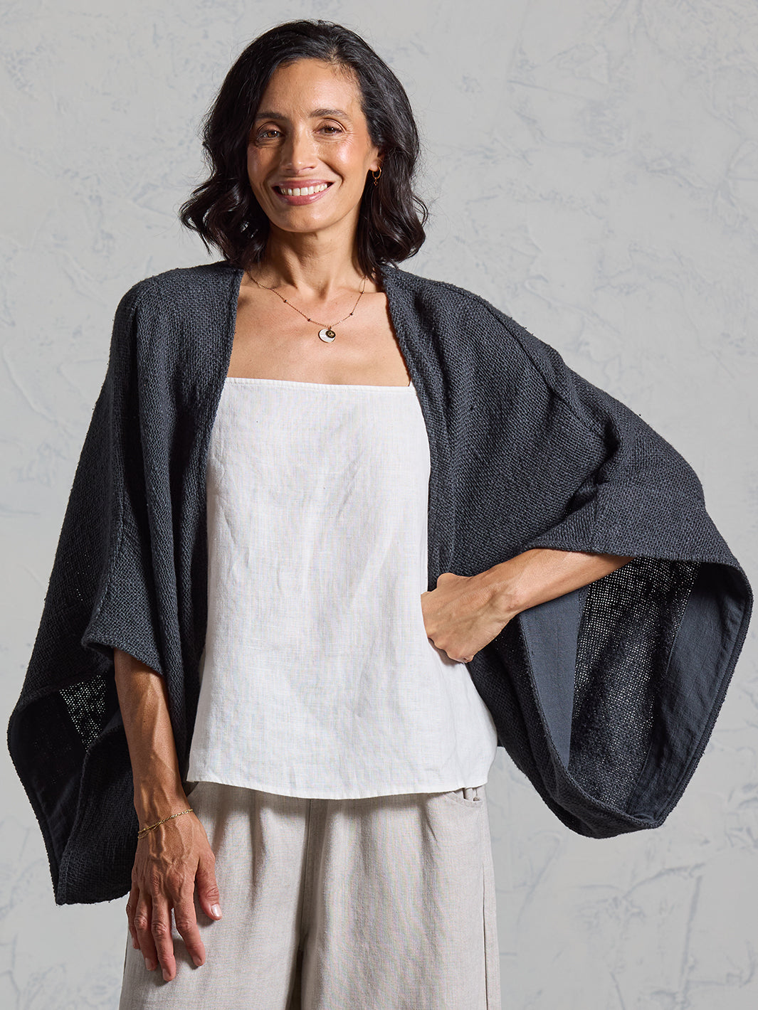 Bloom Cotton Shrug Charcoal