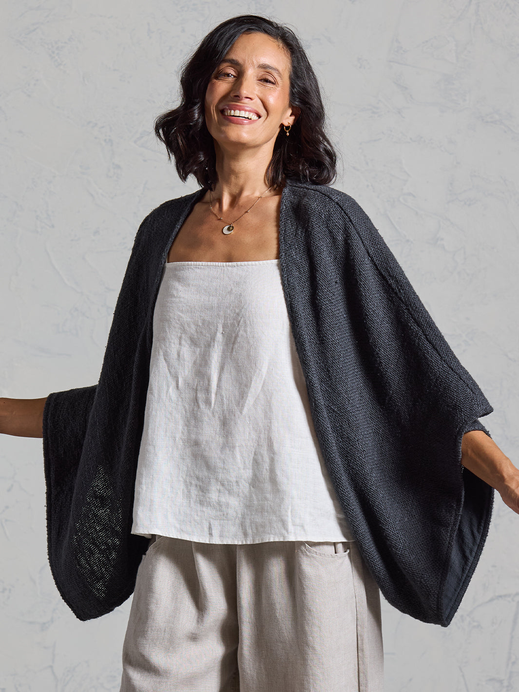 Bloom Cotton Shrug Charcoal