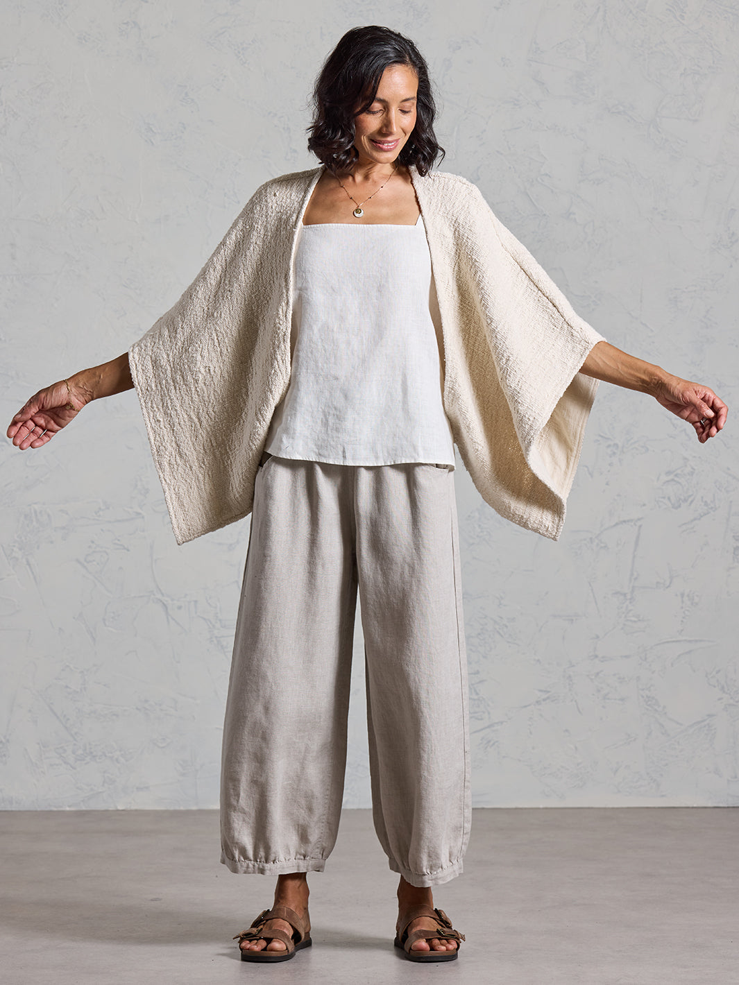 Bloom Cotton Shrug Ecru