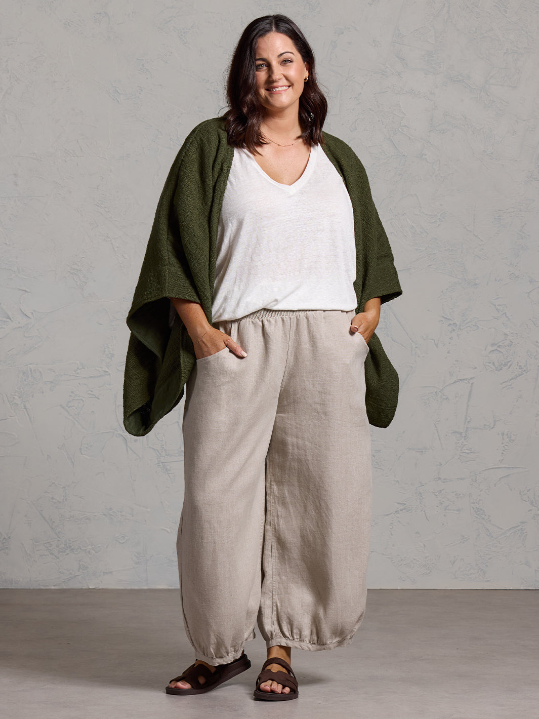 Bloom Cotton Shrug Olive