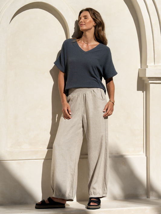 Sadhu French Linen Trousers Flax