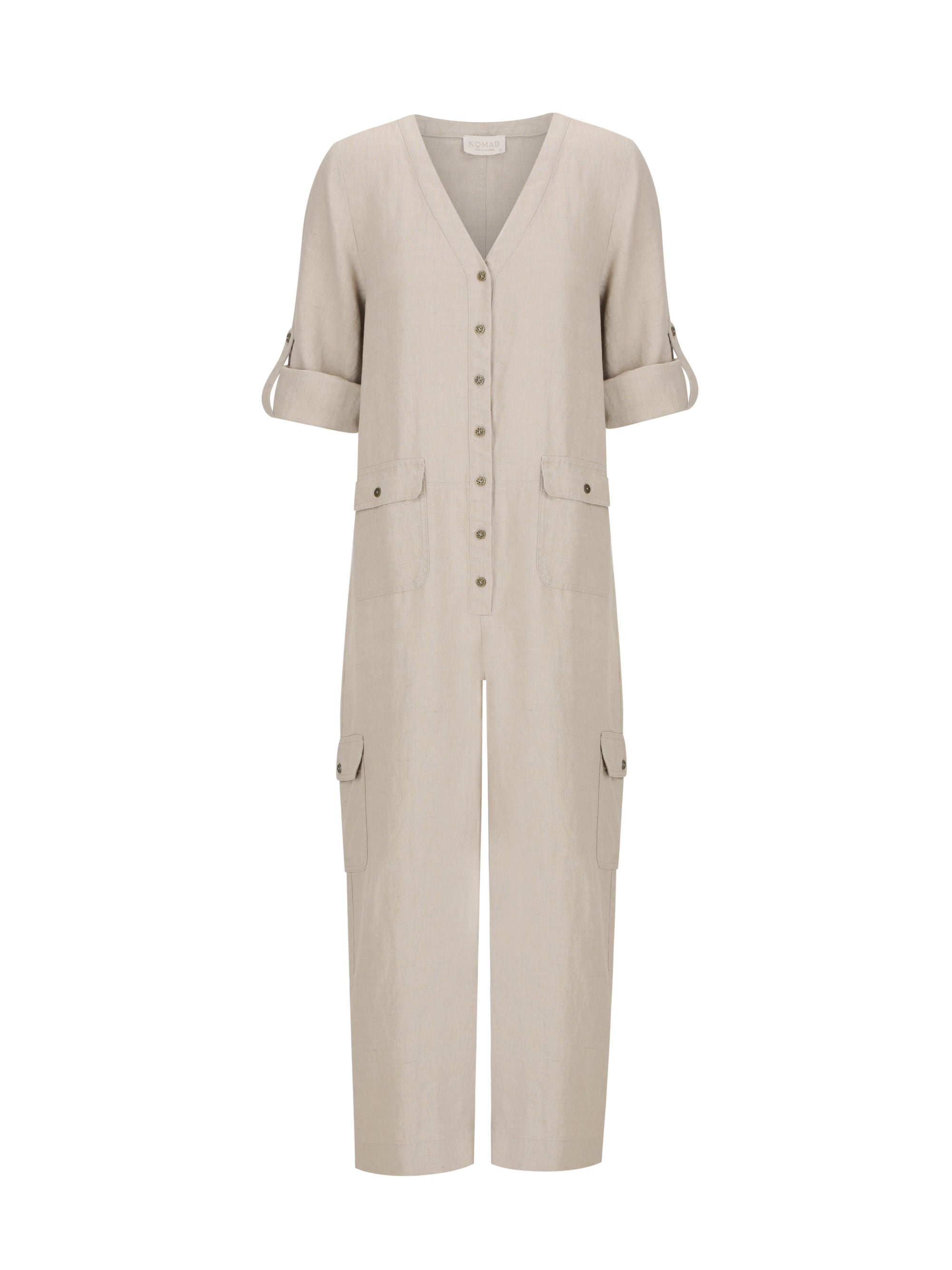 Mara Linen Jumpsuit Flax