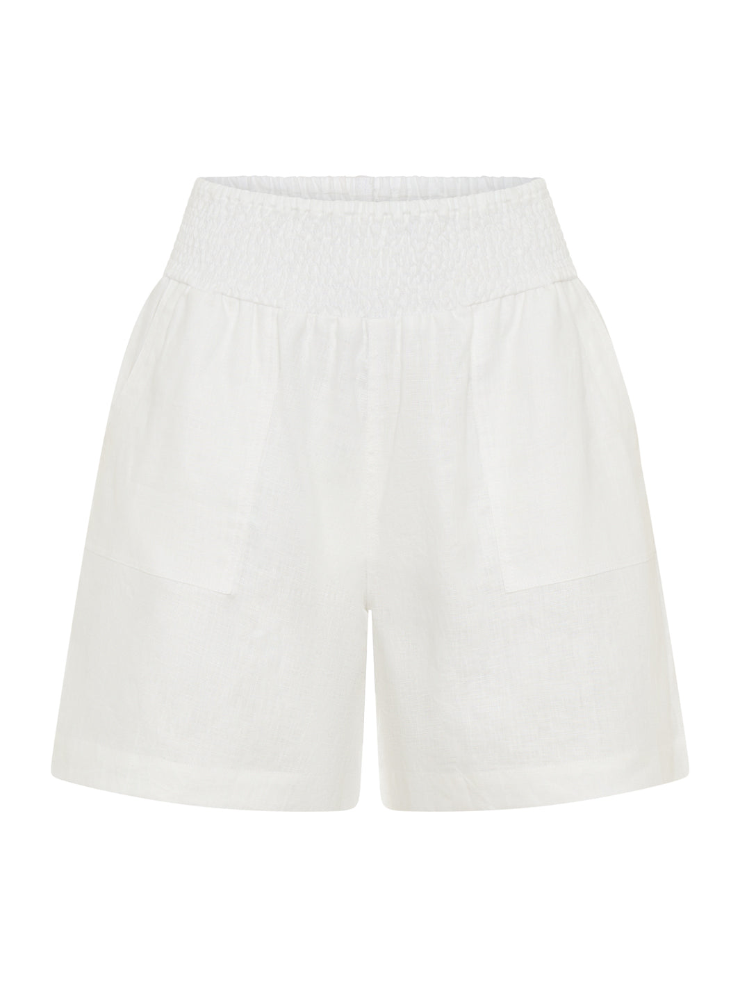 White shorts on a white background