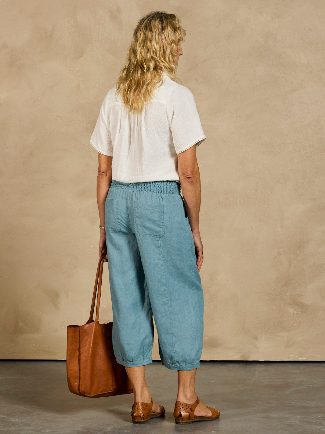 Marrakech Linen Pants Tahiti Blue