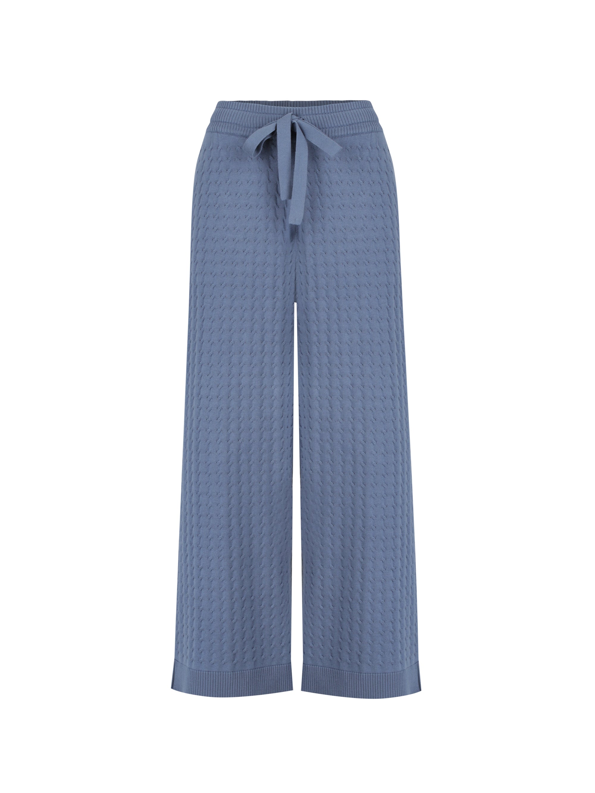 Pambula Cotton Knit Trousers Aegean Blue