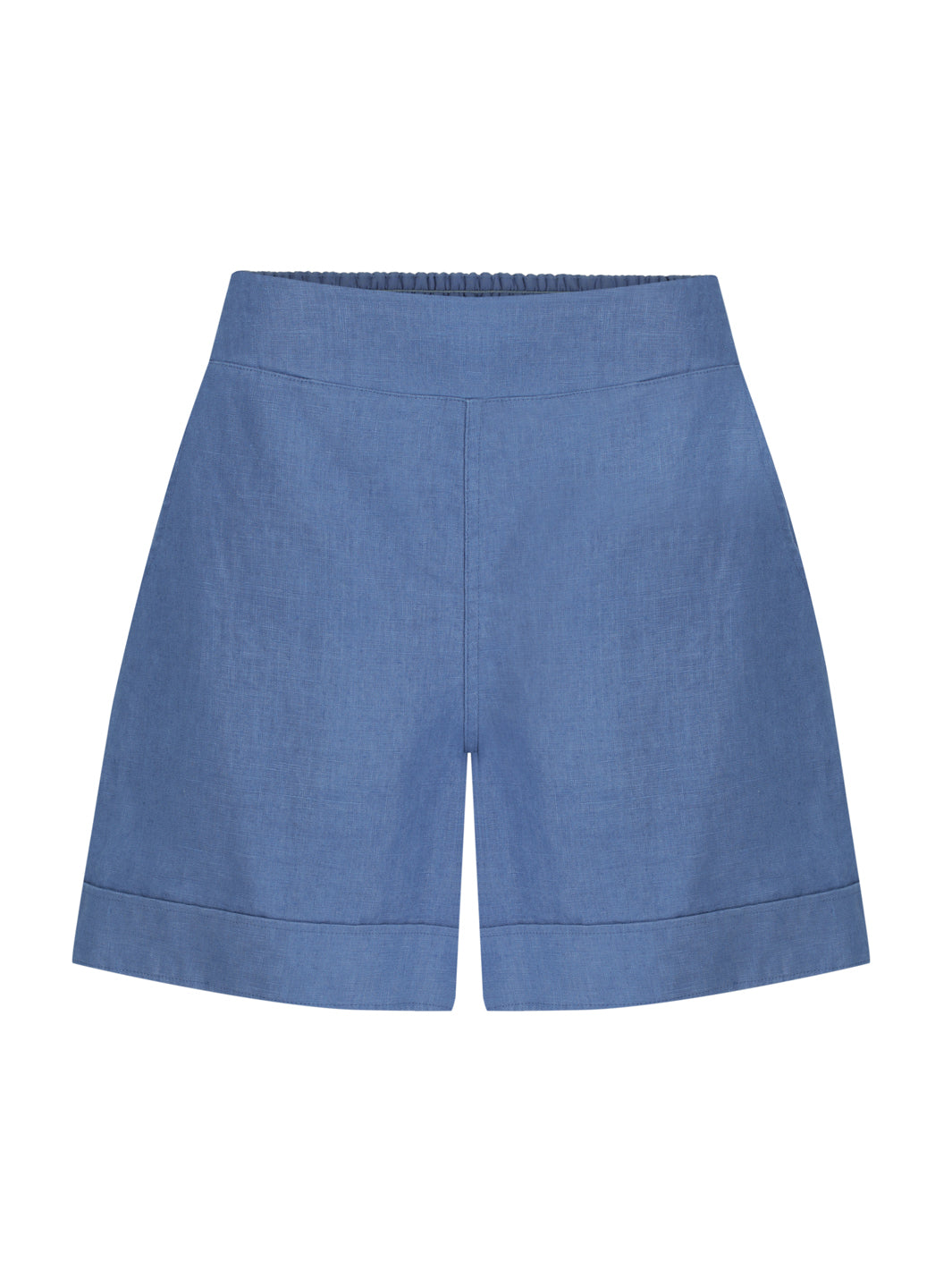 Blue shorts on a white background