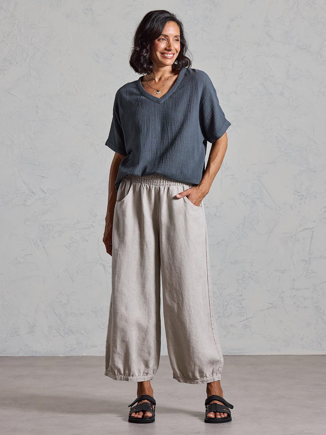 Sadhu French Linen Trousers Flax