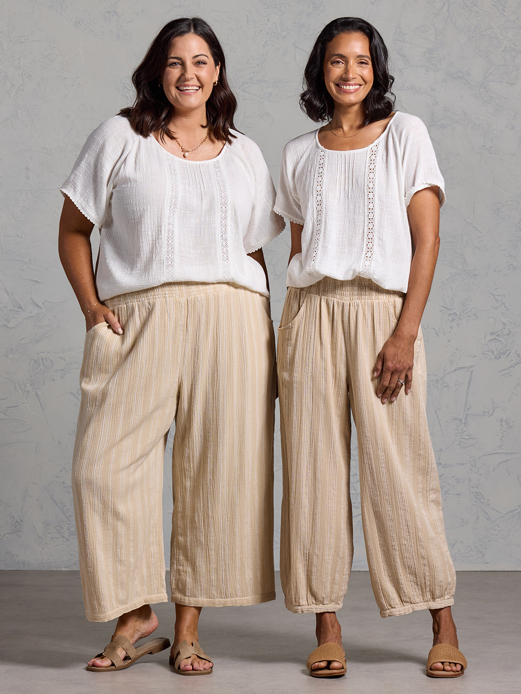 Sadhu Cotton Trousers Sand Stripe