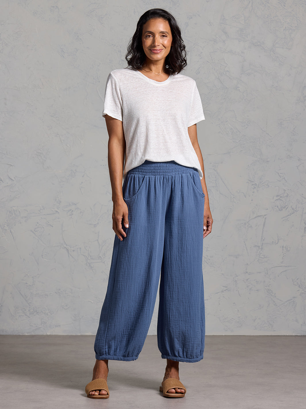 Sadhu Cotton Trousers Aegean Blue