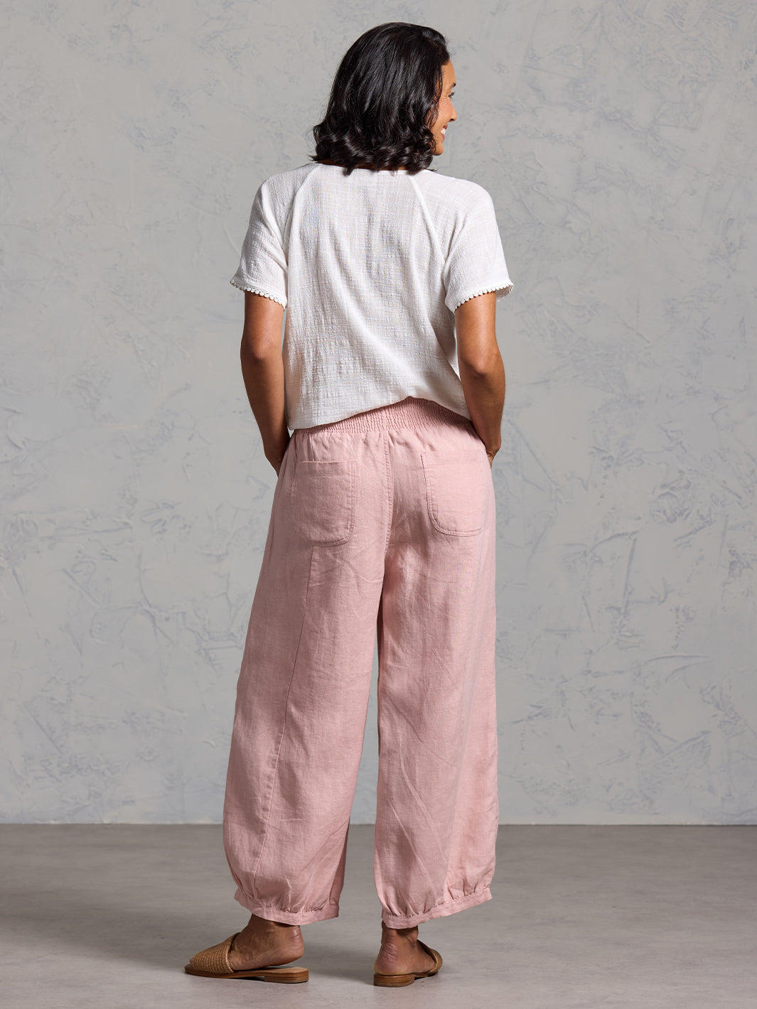 Sadhu French Linen Trousers White