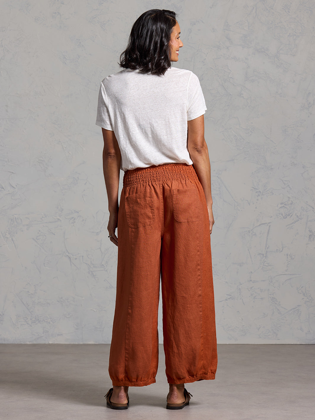 Sadhu French Linen Trousers Rust