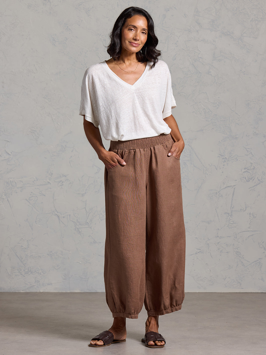 Sadhu French Linen Trousers Cinnamon